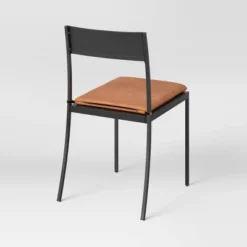 Clion Metal Dining Chair Black/Caramel Faux Leather - Threshold™ -Baxton Studio Sale Shop GUEST f458a01c d806 4965 abc0 b6fcfff52698