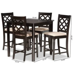 5pc Ramiro Wood Pub Set - Baxton Studio -Baxton Studio Sale Shop GUEST f46eaded 7b3a 46dd 8305 428a47bbba3c