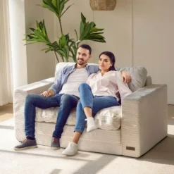 MAXYOYO Convertible Sofa Bed, Pull Out Loveseat Sleeper Sofa, 2 In 1 Folding Couch Bed -Baxton Studio Sale Shop GUEST f4b3bb14 6180 4e51 8afd bd9b7a2d4ac4