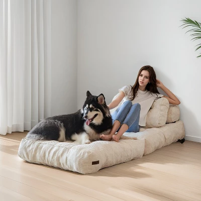 MAXYOYO Corduroy Folding Sofa Bed, Convertible Sleeper Chair With Pillow Foldable Mattress With Back Support 3 MAXYOYO Corduroy Folding Sofa Bed, Convertible Sleeper Chair With Pillow Foldable Mattress With Back Support - Image 3