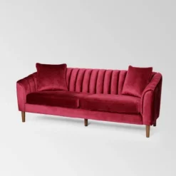 Ansonia Contemporary Velvet Sofa - Christopher Knight Home -Baxton Studio Sale Shop GUEST f54fdf24 607c 4f06 9d31 222f5d588d3c