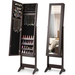 Tangkula Jewelry Mirrored Cabinet Armoire Organizer Storage Box W/ Stand Christmas Gift 19 Tangkula Jewelry Mirrored Cabinet Armoire Organizer Storage Box W/ Stand Christmas Gift -Baxton Studio Sale Shop GUEST f56737f4 f3d0 4513 a24e 6cda3d0843bb