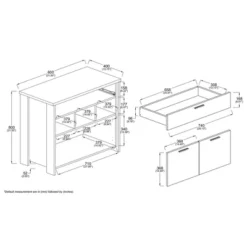Ranger Two-Tone And Wood 1 Drawer Sideboard Buffet Rustic Brown/Gray - Baxton Studio -Baxton Studio Sale Shop GUEST f56a1f34 1221 4622 81fe dbe047438950