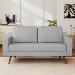 Vipbear 65.4" Loveseat Sofa,Comfy Love Seat Couches For Living Room,Mid Century Modern Small Couch For Bedroom Office With Spring Cushion -Baxton Studio Sale Shop GUEST f5e2c533 047b 493f b90e 0d85d725c9db