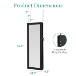 Best Choice Products Hanging Mirror Jewelry Armoire, Door Or Wall Mounted Cabinet W/ LED Lights, Lock 23 Best Choice Products Hanging Mirror Jewelry Armoire, Door Or Wall Mounted Cabinet W/ LED Lights, Lock -Baxton Studio Sale Shop GUEST f61a3366 8296 4c41 bd38 33f1f23e6f98
