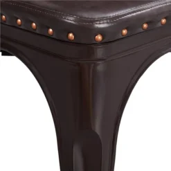 Yaheetech Pack Of 4 Stackable Industrial Style Vintage Riveted Metal Dining Chairs, For Indoor Outdoor Bistro Cafe -Baxton Studio Sale Shop GUEST f64a7729 3b9f 402c a044 51b4bdc5e6a4