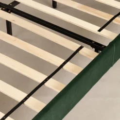 Queen Flam Upholstered Complete Platform Bed Dark Green - South Shore 14 Queen Flam Upholstered Complete Platform Bed Dark Green - South Shore -Baxton Studio Sale Shop GUEST f685a1e9 c4c7 4d43 bb47 b027813d4d49