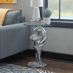 Fraser Frog Side Table Silver - Powell