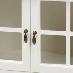 Chauncey Wood And Glass 2 Door Kitchen Cabinet White - Baxton Studio -Baxton Studio Sale Shop GUEST f747b75f e312 47ce ad94 c7fb5e8125a2