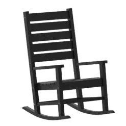 Merrick Lane Contemporary Rocking Chair, All-Weather HDPE Indoor/Outdoor Rocker