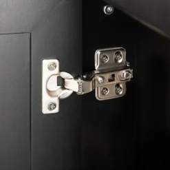 HOMCOM Triple-Cabinet Kitchen Island On Wheels That Remove, Kitchen Storage Cabinet With Drawers & Countertop, Rolling Utility Cart In Wood, Black -Baxton Studio Sale Shop GUEST f79e5f83 cd16 4f21 9acf af6e619d30b9