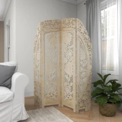 Eclectic Wood Room Divider Screen White - Olivia & May -Baxton Studio Sale Shop GUEST f7c14071 67b2 4829 a13d 1aa9eb3e9f89