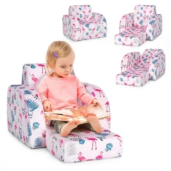 Costway 3-in-1 Convertible Kid Sofa Bed Flip-Out Chair Lounger For Toddler -Baxton Studio Sale Shop GUEST f7cb9285 6861 4470 ae3a aca487d0e7e1