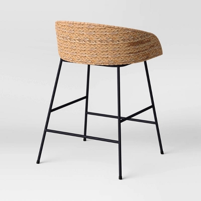 Landis Woven Backed Counter Height Barstool With Cushion - Threshold™ 3 Landis Woven Backed Counter Height Barstool With Cushion - Threshold™ - Image 3