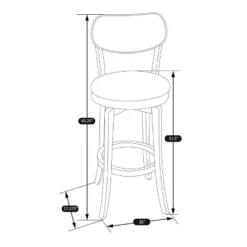 Sloan Barstool Gray - Hillsdale Furniture -Baxton Studio Sale Shop GUEST f8245ca4 ac48 4c03 878d c7f92253b852