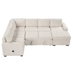 108" Pull-Out Sleeper Sofa Couches, Upholstered Modular Sectional Sofa With USB And Type-C Interfaces-ModernLuxe -Baxton Studio Sale Shop GUEST f83bcc79 bef4 46ed a7f4 8b108edac764