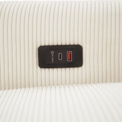 57.48" Convertible Sleeper Pull-out Sofa Bed Couch W/USB Ports, Two Throw Pillows For Living Room-- Frevyn 5 57.48" Convertible Sleeper Pull-out Sofa Bed Couch W/USB Ports, Two Throw Pillows For Living Room-- Frevyn - Image 5