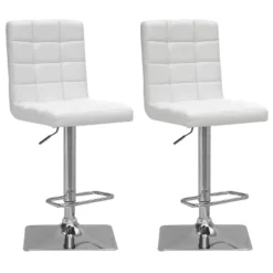 Set Of 2 Adjustable High Back Square Tufted Barstool - CorLiving -Baxton Studio Sale Shop GUEST f8efd907 69ba 4a35 984e a57fc7f8e46e
