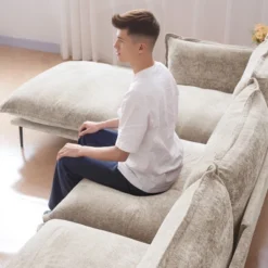 WJShome Velvet Modular Sectional Sofa With Chaise,111" Modern L-Shaped Couch For Living Room With Removable Cushions And 8" High Metal Legs 22 WJShome Velvet Modular Sectional Sofa With Chaise,111" Modern L-Shaped Couch For Living Room With Removable Cushions And 8" High Metal Legs -Baxton Studio Sale Shop GUEST f9147e12 2970 4729 9835 72d616678eba