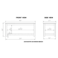 Savannah Bench Ivory With Natural Wood Top - Bolton Furniture -Baxton Studio Sale Shop GUEST f988b175 6b76 445e 947e e696891591c3