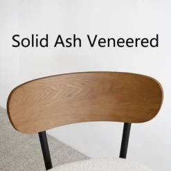 Dining Chairs Set Of 4, Armless Side Chairs With Black Metal Legs, Cream Boucle Seats And Curved Backrest For Dining Room-Maison Boucle -Baxton Studio Sale Shop GUEST f9d0758a cf87 4b30 990f 42a998700351