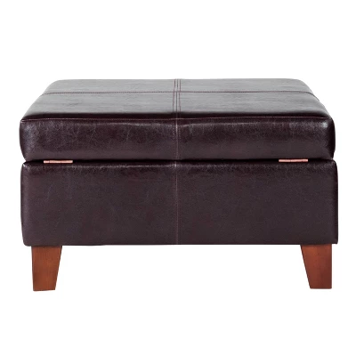 Luxury Large Square Storage Ottoman - HomePop 2 Luxury Large Square Storage Ottoman - HomePop - Image 2