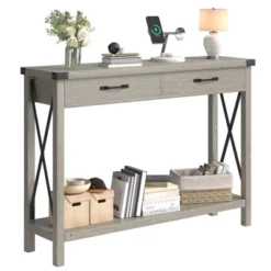 Whizmax Entryway Table, Hallway Table For Entryway, Farmhouse Console Table With Drawers, Wood Sofa Table For Living Room, Foyer -Baxton Studio Sale Shop GUEST faa59630 3e5c 4101 8ea2 dc2b478e9b82