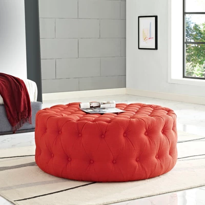 Amour Upholstered Fabric Ottoman - Modway 1 Amour Upholstered Fabric Ottoman - Modway