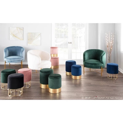 Canary Contemporary Glam Ottoman - LumiSource 4 Canary Contemporary Glam Ottoman - LumiSource - Image 4