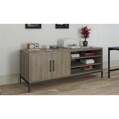 Somerton Credenza TV Stand For TVs Up To 70" Light Brown Oak - Room & Joy 5 Somerton Credenza TV Stand For TVs Up To 70" Light Brown Oak - Room & Joy - Image 5