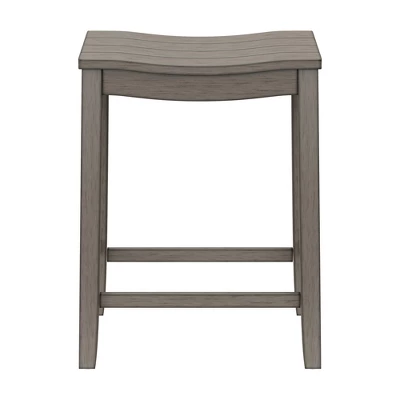 Fiddler Backless 24" NonSwivel Counter Height Barstool Aged Gray - Hillsdale Furniture 5 Fiddler Backless 24" NonSwivel Counter Height Barstool Aged Gray - Hillsdale Furniture - Image 5