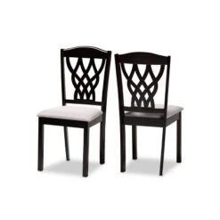 2pc Delilah Fabric Upholstered And Wood Dining Chairs - Baxton Studio -Baxton Studio Sale Shop GUEST fb8c41df 97a6 44b7 a9f5 907feca7b0f7