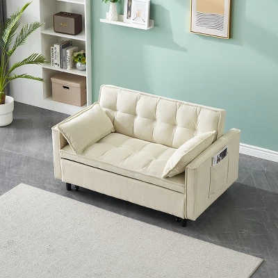 Sleeper Sofa,Modern Sleeper Sofa With Pockets And Two Pillows,Pull-Out Sofa Bed,Upholstered Sofa,Sofa Couch For Living Room-Cuddlewood 7 Sleeper Sofa,Modern Sleeper Sofa With Pockets And Two Pillows,Pull-Out Sofa Bed,Upholstered Sofa,Sofa Couch For Living Room-Cuddlewood - Image 7