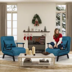 TYBOATLE Convertible Chair Bed Sleeper For Adults With 5-Position Adjustable Backrest & Pillow, Comfy Single Futon Sofa Bed For Apartment, Office -Baxton Studio Sale Shop GUEST fbeab483 bf28 460c 95da 60cd7889327c