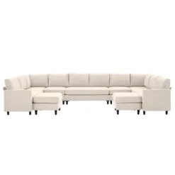 Hyleory Spacious 12-Seater U-Shaped Modular Sofa With Ottomans,Relaxed Style, Reconfigurable Design 33 Hyleory Spacious 12-Seater U-Shaped Modular Sofa With Ottomans,Relaxed Style, Reconfigurable Design -Baxton Studio Sale Shop GUEST fbf2d33c 0fc2 41e4 a9c7 1a1ef1266d2e