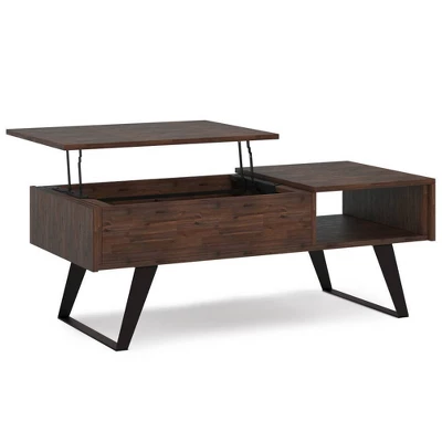Mitchell Lift Top Coffee Table Distressed Charcoal Brown - WyndenHall: Handcrafted, Industrial Style, Hidden Storage 1 Mitchell Lift Top Coffee Table Distressed Charcoal Brown - WyndenHall: Handcrafted, Industrial Style, Hidden Storage