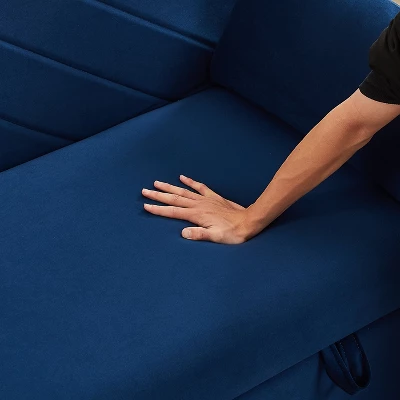 MAYEERTY Sleeper Sofa Bed With USB Port 3 In 1 Adjustable Pull Out Bed 2 Lumbar Pillows Side Pocket Soft Velvet Convertible Living Room Bedroom 10 MAYEERTY Sleeper Sofa Bed With USB Port 3 In 1 Adjustable Pull Out Bed 2 Lumbar Pillows Side Pocket Soft Velvet Convertible Living Room Bedroom - Image 10