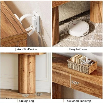 Tribesigns Farmhouse Console Table, 63-Inch Long Wooden Entryway Table Behind The Couch 8 Tribesigns Farmhouse Console Table, 63-Inch Long Wooden Entryway Table Behind The Couch - Image 8