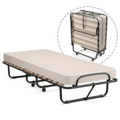 Costway Folding Rollaway Bed Extra Guest W/ Memory Foam Mattress -Baxton Studio Sale Shop GUEST fc8d1416 cf69 4cba a017 2ce3b5a241f9