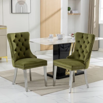 Modern Upholstered Dining Chairs Set Of 2, Dining Chairs With High Back,Velvet Cushion Dining Chairs For Kitchen Or Dining Room-Maison Boucle 16 Modern Upholstered Dining Chairs Set Of 2, Dining Chairs With High Back,Velvet Cushion Dining Chairs For Kitchen Or Dining Room-Maison Boucle - Image 16