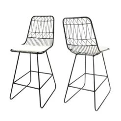 Set Of 2 Walcott Modern Iron Counter Height Barstools - Christopher Knight Home -Baxton Studio Sale Shop GUEST fcd9495d 3aab 4292 b047 fc8b2875f709