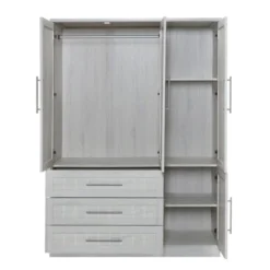 SEVOBAL Armoire Wardrobe Closet Wood Closet Wardrobe Armoire Cabinet Organizer Freestanding Clothes Storage Cabinet Bedroom, Gray, 131.4"*66"*19.1" -Baxton Studio Sale Shop GUEST fd0587db 0ac0 410d 8e54 dfe4eeddd482