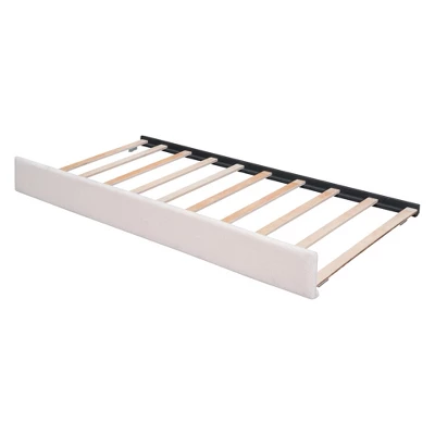 Queen/Full/Twin Size Teddy Fleece Upholstered Platform Bed With Trundle Bed And LED Lights-ModernLuxe 8 Queen/Full/Twin Size Teddy Fleece Upholstered Platform Bed With Trundle Bed And LED Lights-ModernLuxe - Image 8