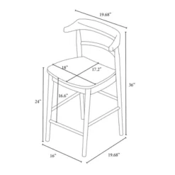 Kaysville Curved Back Wood Counter Height Barstool - Threshold™ Designed With Studio McGee -Baxton Studio Sale Shop GUEST fd10f3f7 c840 492c 99c3 22fe1ea36f2d