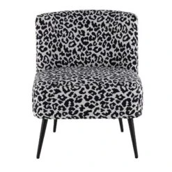 Fran Contemporary Leopard Fabric Slipper Chair - LumiSource -Baxton Studio Sale Shop GUEST fd216862 b130 477c 9ae6 5d75e4cc71eb