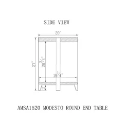 20" Modesto Diameter Round End Table Brown - Alaterre Furniture -Baxton Studio Sale Shop GUEST fd5dd637 bac8 46ea a884 02a2db29eeaf