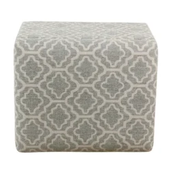 HomePop Medium Storage Ottoman Geometric Ash Gray: Upholstered Footstool With Rubberwood Legs 12 HomePop Medium Storage Ottoman Geometric Ash Gray: Upholstered Footstool With Rubberwood Legs -Baxton Studio Sale Shop GUEST fd884d53 2095 442f 900b d834d377f170