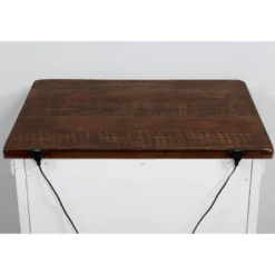 2pc Queen Willow Rustic Bedroom Set Distressed White/Walnut - HOMES: Inside + Out -Baxton Studio Sale Shop GUEST fdb1e0d0 7cf4 4f71 a5b1 f546873f77c8