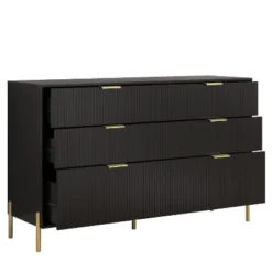 Festivo 4pc Modern Elegance Bedremm Chest And Dresser And 3 Drawer Nightstands Set -Baxton Studio Sale Shop GUEST fddb9b84 ea42 4206 abef 1066937d13c7