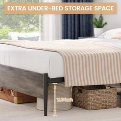 Garvee Bed Frame With Wooden Headboard And Footboard,Metal Bed Frame, No Box Spring Needed, 14 Inch Easy To Assemble Noise Free Mattress Foundation 11 Garvee Bed Frame With Wooden Headboard And Footboard,Metal Bed Frame, No Box Spring Needed, 14 Inch Easy To Assemble Noise Free Mattress Foundation -Baxton Studio Sale Shop GUEST fde53d25 bf1e 4218 b554 8b9a299e6c95